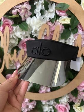 ALO Black Elastic Visor Band with Branded Tag